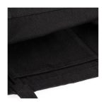 Sac en coton recyclé avec longues anses 180 g/m2 couleur noir deuxième vue