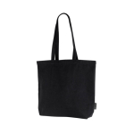Sac en coton recyclé avec longues anses 180 g/m2 couleur noir vue détaillée