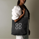 Sac en coton recyclé avec longues anses 180 g/m2 couleur noir