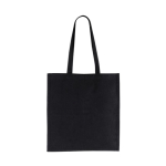 Sac en coton recyclé avec longues anses et certification GRS 180 g/m2 couleur noir vue détail 2
