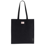 Sac en coton recyclé avec longues anses et certification GRS 180 g/m2 couleur noir