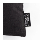 Trousse en coton recyclé avec tirette assortie 230 g/m2 couleur noir première vue