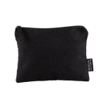 Trousse en coton recyclé avec tirette assortie 230 g/m2 couleur noir deuxième vue