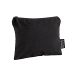 Trousse en coton recyclé avec tirette assortie 230 g/m2 couleur noir troisième vue