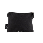 Trousse en coton recyclé avec tirette assortie 230 g/m2 couleur noir cinquième vue
