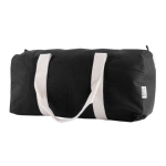 Sac de voyage en denim avec anses et sangle réglable 300 g/m² couleur noir deuxième vue