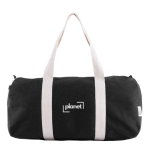 Sac de voyage en denim avec anses et sangle réglable 300 g/m² couleur noir quatrième vue