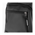 Sac à dos en cuir synthétique avec plusieurs compartiments extérieurs 15'' couleur noir troisième vue
