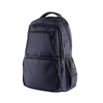 Sac à dos en cuir synthétique avec plusieurs compartiments extérieurs 15'' couleur bleu marine cinquième vue