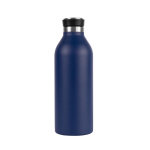 Gourde en acier inoxydable recyclé avec anse de maintien 500ml couleur bleu marine deuxième vue