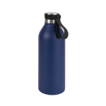 Gourde en acier inoxydable recyclé avec anse de maintien 500ml couleur bleu marine quatrième vue
