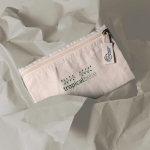 Trousse publicitaire en coton recyclé 220 g/m² Cotton Recycled couleur naturel vue détail 4