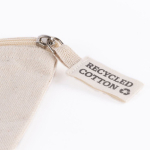 Trousse publicitaire en coton recyclé 220 g/m² Cotton Recycled couleur naturel cinquième vue