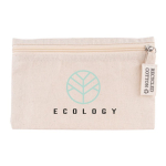 Trousse publicitaire en coton recyclé 220 g/m² Cotton Recycled couleur naturel vue détaillée