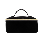 Trousse de voyage en velours avec anse de maintien 280 g/m2 couleur noir quatrième vue