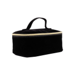 Trousse de voyage en velours avec anse de maintien 280 g/m2 couleur noir cinquième vue