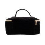 Trousse de voyage en velours avec anse de maintien 280 g/m2 couleur noir vue détaillée