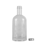 Bouteille en verre avec bouchon en aluminium, capacité de 750ml couleur transparent troisième vue