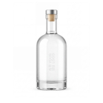 Bouteille en verre avec bouchon en aluminium, capacité de 750 ml couleur transparent avec zone d'impression