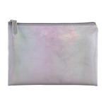Trousse moderne en PU avec effet irisé et tirette assortie couleur translucide première vue