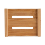 Porte-savon avec 2 trous de drainage en bambou certifié FSC couleur bois cinquième vue