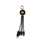 Chargeur multi-connecteurs avec option de marquage rétroéclairé couleur noir vue détail 3