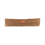 Panier de rangement en algues tressées 35 x 20 x 7 cm couleur marron deuxième vue