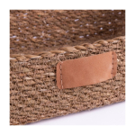 Panier de rangement en algues tressées 35 x 20 x 7 cm couleur marron troisième vue