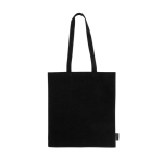 Sac en coton 100% recyclé avec longues anses 180 g/m2 couleur noir deuxième vue