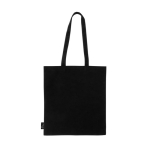 Sac en coton 100% recyclé avec longues anses 180 g/m2 couleur noir sixième vue