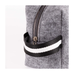 Trousse en feutre RPET avec anse bicolore sur le côté 360 g/m2 couleur gris première vue