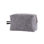Trousse en feutre RPET avec anse bicolore sur le côté 360 g/m2 couleur gris quatrième vue