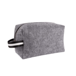 Trousse en feutre RPET avec anse bicolore sur le côté 360 g/m2 couleur gris cinquième vue