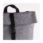 Sac à dos en feutre RPET avec poche intérieure pour ordinateur 15,6'' couleur gris première vue