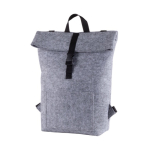 Sac à dos en feutre RPET avec poche intérieure pour ordinateur 15,6'' couleur gris troisième vue