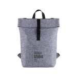 Sac à dos en feutre RPET avec poche intérieure pour ordinateur 15,6'' couleur gris cinquième vue