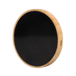 Chargeur sans fil en bambou avec surface rétroéclairée 15W couleur noir vue détail 3