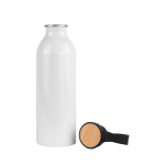 Bouteille pour sublimation en aluminium recyclé avec anse 550ml couleur blanc première vue