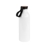 Bouteille pour sublimation en aluminium recyclé avec anse 550ml couleur blanc quatrième vue