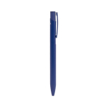 Stylo en aluminium recyclé avec finition mate unicolore et encre bleue couleur bleu marine deuxième vue