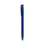 Stylo en aluminium recyclé avec finition mate unicolore et encre bleue couleur bleu marine troisième vue