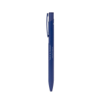 Stylo en aluminium recyclé avec finition mate unicolore et encre bleue couleur bleu marine cinquième vue