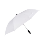 Parapluie en pongé, manche en caoutchouc et ouverture automatique Ø90 couleur blanc cinquième vue