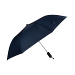Parapluie en pongé, manche en caoutchouc et ouverture automatique Ø90 couleur bleu marine quatrième vue