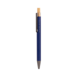 Stylo en aluminium recyclé avec finition mate et encre bleue couleur bleu cinquième vue