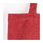 Sac en velours de polyester avec longues anses 240 g/m2 couleur rouge première vue