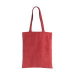 Sac en velours de polyester avec longues anses 240 g/m2 couleur rouge deuxième vue