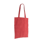 Sac en velours de polyester avec longues anses 240 g/m2 couleur rouge troisième vue