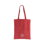 Sac en velours de polyester avec longues anses 240 g/m2 couleur rouge quatrième vue