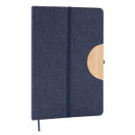 Carnet éco, couverture en RPET, support téléphone, feuilles lisses A5 première vue